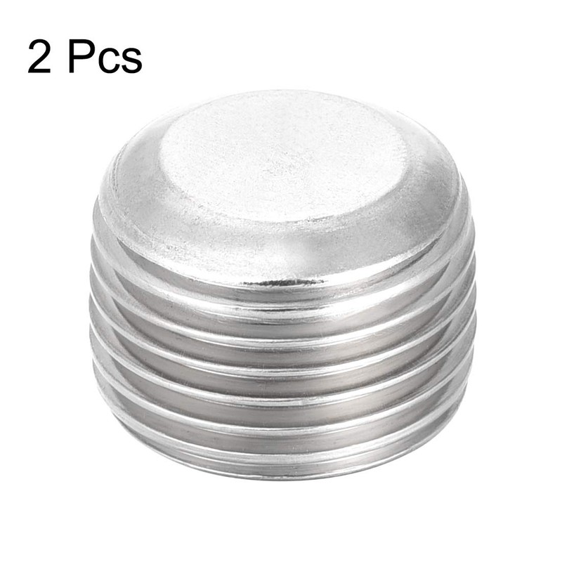 sourcing map Hex Countersunk Plug - Stainless Steel Pipe Fitting