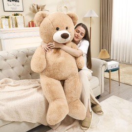 Toys Studio 51 inch Big Teddy Bear Cute Giant Stuffed Animals Soft Plush Toy for Girlfriend Kids for Birthday Christmas Valentine's Day
