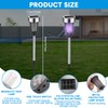 Qualirey 4 Pack Solar Bug Zapper Outdoor Mosquito Waterproof LED