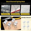 Mardatt 16Pcs Strut Channel Nuts, 1/4"-20, 5/16"-18, 3/8"-16, 1/2"-13 Spring