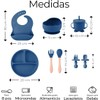 Juego de Platos y Cubiertos para Bebé de Silicona Raganet