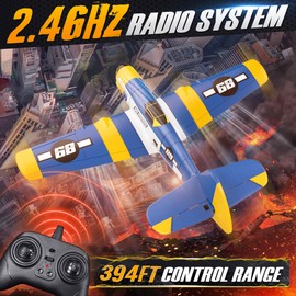 BEZGAR RC Plane Messerschmitt Bf 109, 3-Channel RC Plane, 6-Axis Gyro, 2.4GHz Remote Controlled Aircraft, Battle Toy, Easy Control for Beginners, Children, Adults