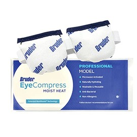 Bruder Bruder - Compresión de calor húmedo para ojos, activada por microondas, alivia los ojos secos, los estilos y la disfunción de la glándula Meibomiana, 100 g
