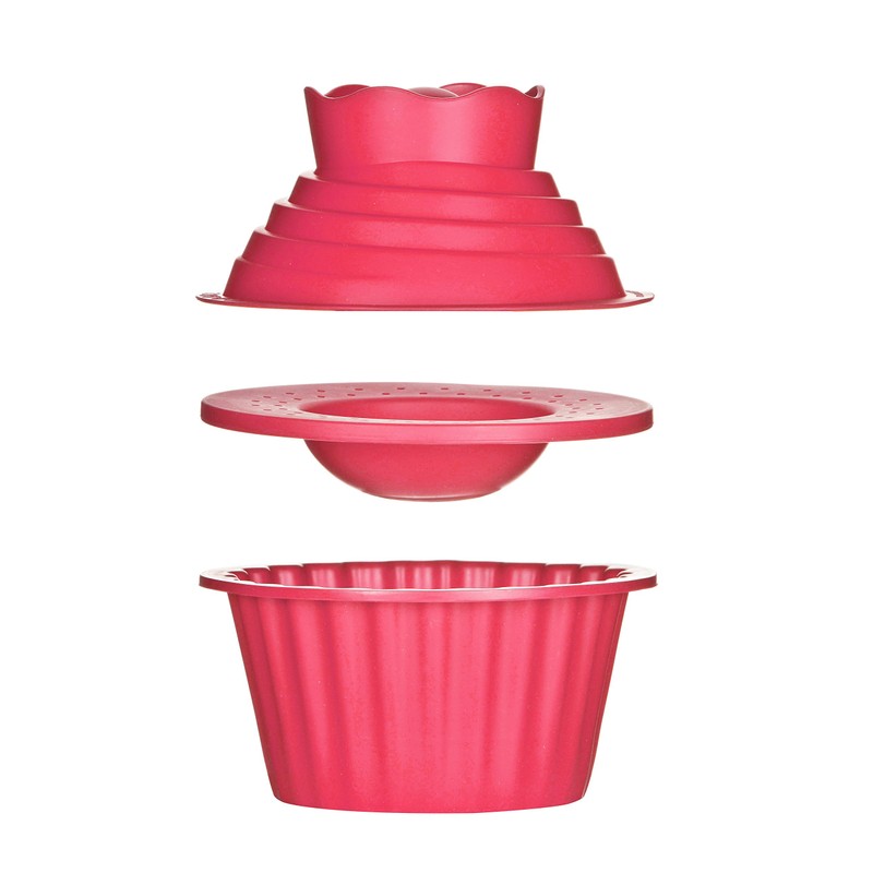 Premier Housewares 104501 Giant Cupcake Mould, 3-Pieces - Hot Pink,