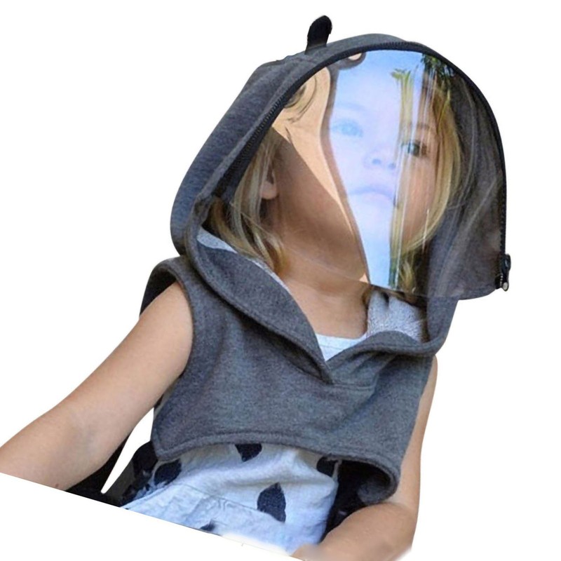 Face Shield Head Protection Detachable Transparent Headgear for Children Sunshade
