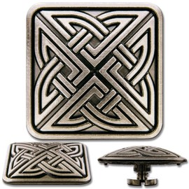 Hoppe & Masztalerz Celtic Concho Screw Studs Decorative Rivets Screwback Concho Celtic Knot No. 4 Pack of 6