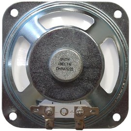 Alpha Communications SK004 Square Replacement/Auxiliary 3.5" Mylar Cone Intercom Speaker, 45 Ohms, Screw Terminal Connectors