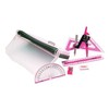 1 x Pink Helix Flip Maths Geometry Set & Case,
