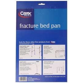 Carex Fracture Bed Pan with 47.3 oz Capacity, Portable Bed Pans for Elderly, Easy Clean Bedpan with Convenient Back Handle for Easy Grasp, Lightweight Female Urinal, Bedpan for Bound/Bedridden Patient