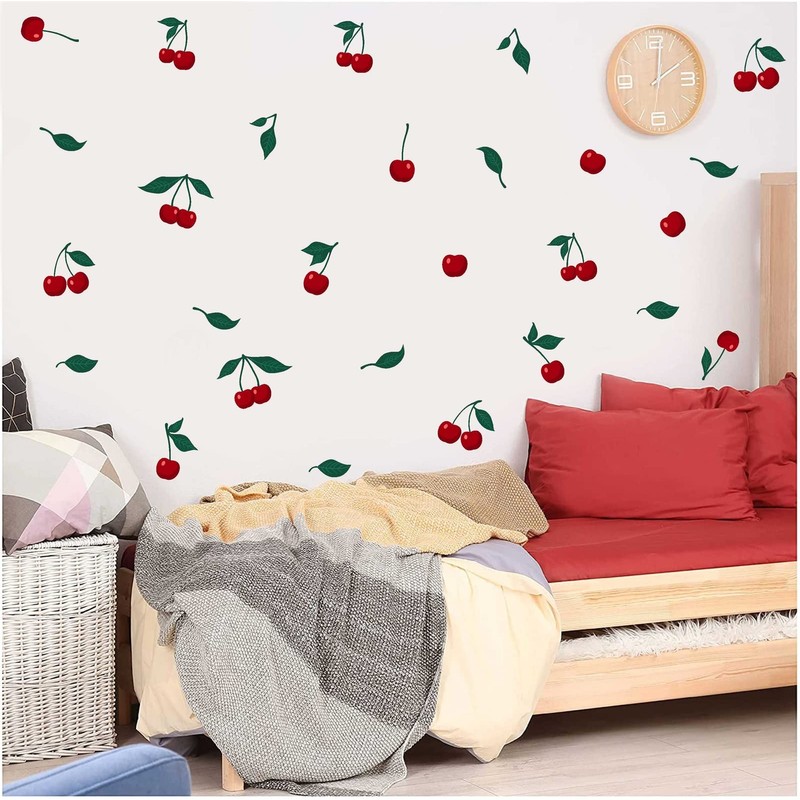 Red Cherry Wall Decal Fruit Wall Decals Peel And Stick