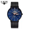 Lige Men's Watch Ultra-Thin Dial Male Business Date Week Man