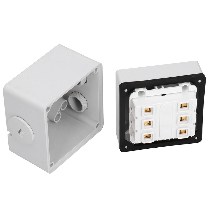 Outdoor Waterproof Switch Socket Dustproof Isolation Rotary OnOff Buttons Indicators
