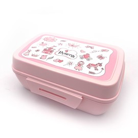 Fackelmann Lunch Box Rettangolare "Princess" 2.2L, 20x13x8,5 cm - Portapranzo Grande Bambini in PP con Clip - Ideale Scuola, Gite - Contenitore merenda, Lavare a Mano, Linea Mini Cooking