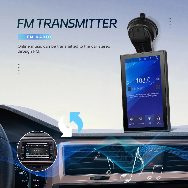 CFRIATO Wireless Apple Carplay Screen for Car Android Auto Portable