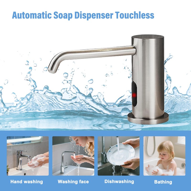Automatic Soap Dispenser Touchless for Kitchen Bathroom Sink Built in