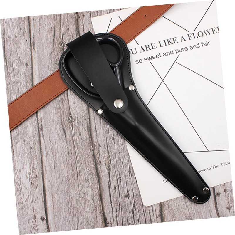 TEHAUX 2pcs Leather Scissor Cover Pouch Portable Scissor Storage Bag