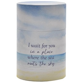 Scatter Tube, Cremation Urn, Scattering Ashes Urn - 12cm Scatter Tube - Design - I Wait For You