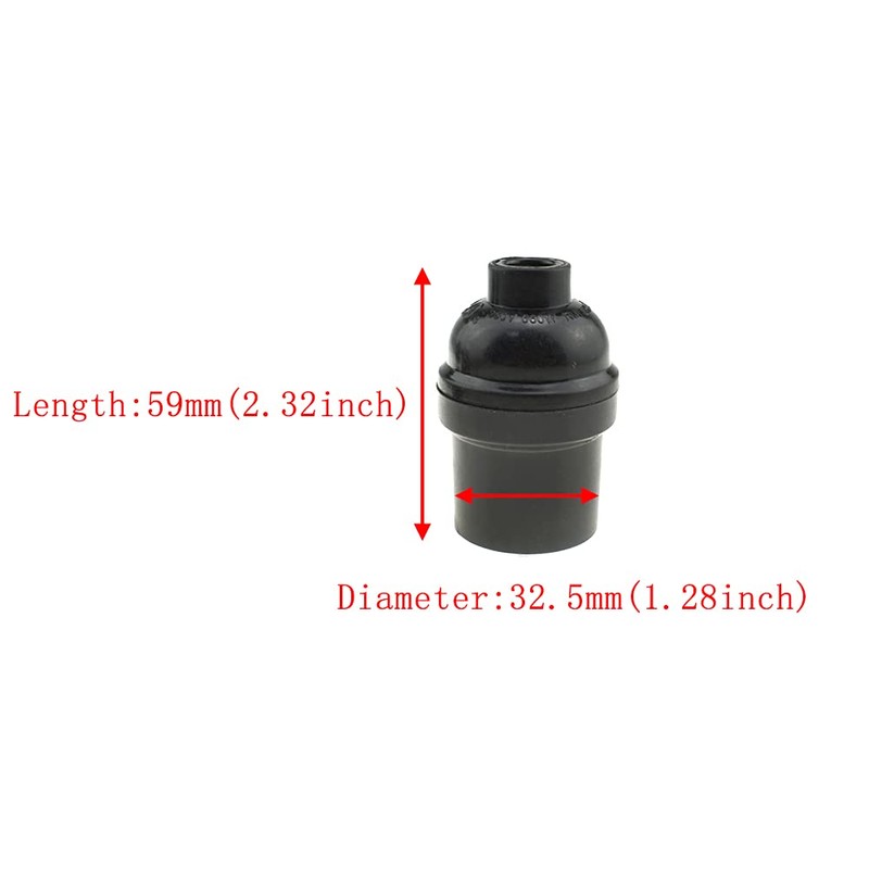 HAHIYO E26 E27 Lamp Socket Screw in Mount Light Socket