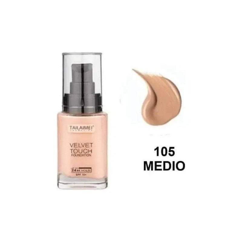 Maquillaje Tailaime Velvet Touch Alta Cobertura Base Liquido