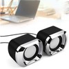 1 Pair Mini Desktop Speaker Multifunction Stereo Sound Strong Bass