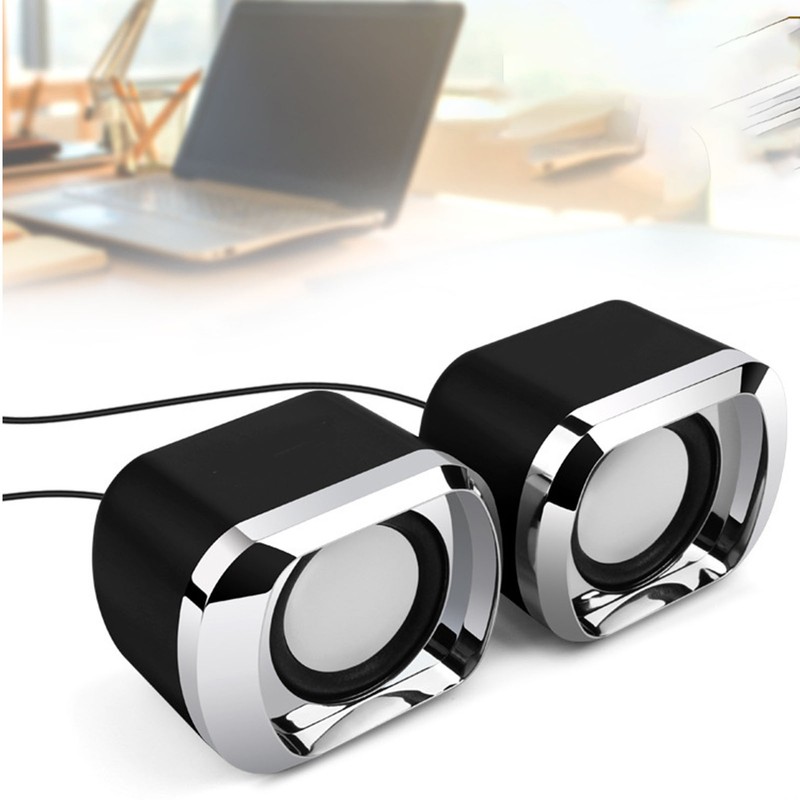 1 Pair Mini Desktop Speaker Multifunction Stereo Sound Strong Bass