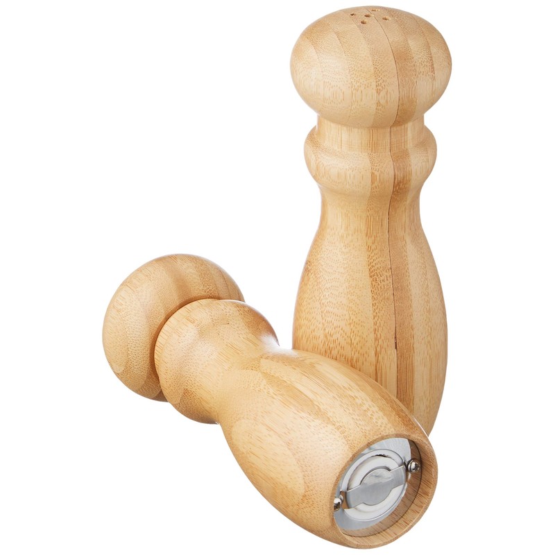 Bamboo Natural Wooden Bamboo Salt & Pepper Mill Spice Grinder