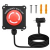 Piggyback Style Emergency Stop Button Kit with Large Stop Sign