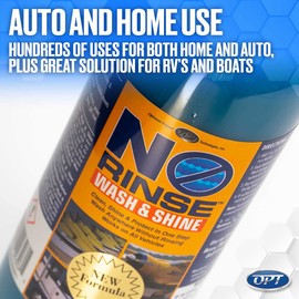 Optimum ONR and BRS - Big Red Sponge Car Cleaning Kit, 32 oz. No Rinse Wash and Shine and Car Wash Sponge for Detailing Cars, Trucks, Motorcycles, RV's and More