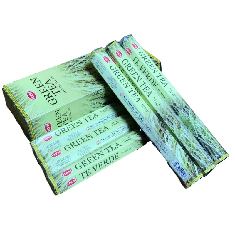 HEM Green Tea GREENTEA Sticks Incense Set of 6