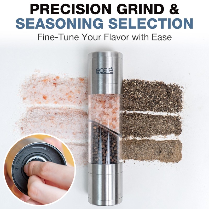 Dual Salt & Pepper Grinder - Manual Combo Mill Grinders