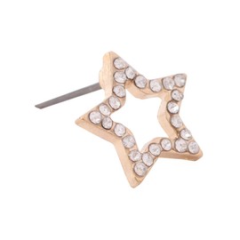 Simulated Pearl Earrings - Oversized Round Bead Studs, Hoop Dangle, Oval Statement Drops (Tiny Pearl - Star Matte Gold Crystal)