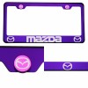 KA T304 Candy Purple License Plate Frame Stainless Steel Silver