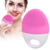 Electric Ultrasonic Silicone Cleansing Device Facial Cleaner Beauty Instrument (Pink)