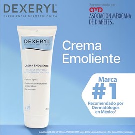 Dexeryl Crema Hidratante Emoliente para Piel Seca, 250g