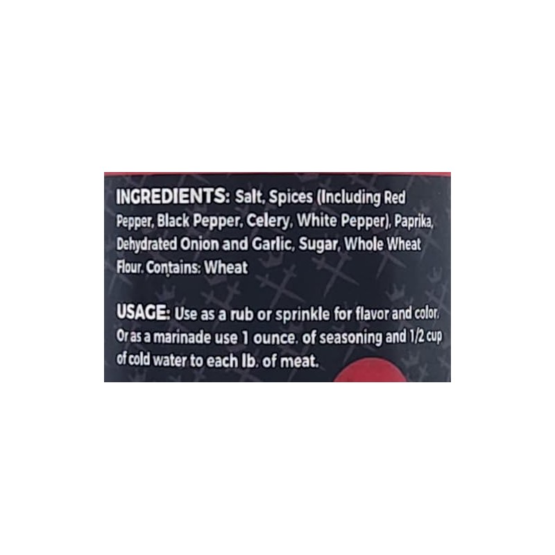 Single Bottle of Seasoning Spice Shakers Excalibur Seasonings (6oz, Blackened