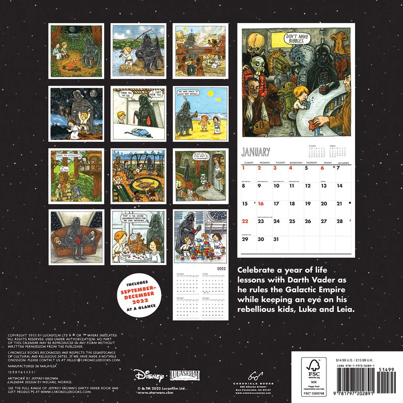 Darth Vader and Son 2023 Wall Calendar