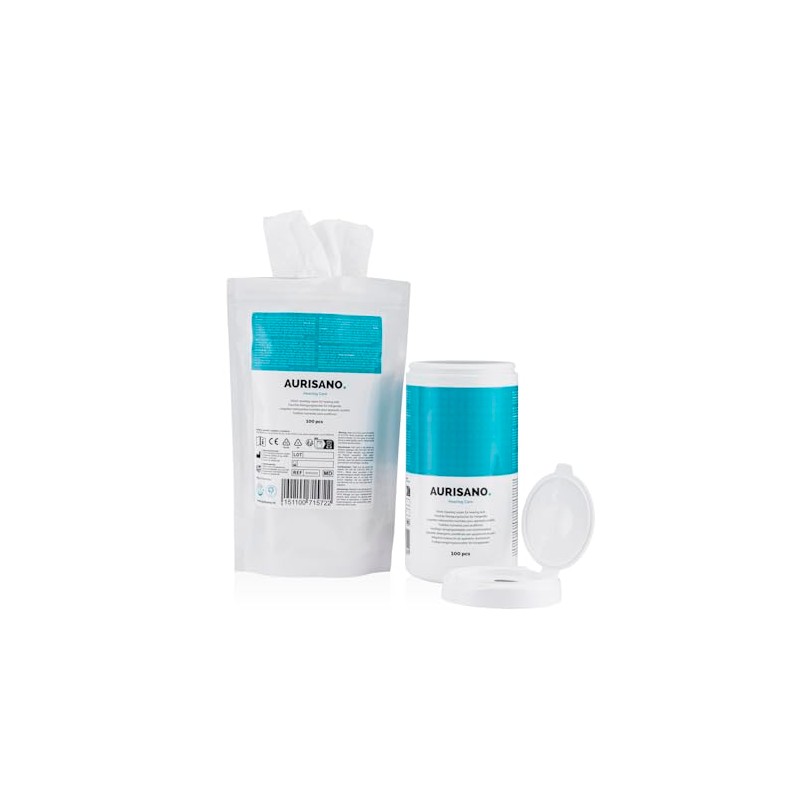 Hearing Aid Cleaning Wipes - Dispenser + Refill - 200