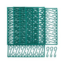 Gesar Pack of 200 Christmas Tree Hooks - Green Color - Mini Hooks for Christmas Tree - Christmas Garland