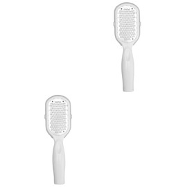Housoutil 2pcs Stainless Steel Foot Exfoliator Toenail Removal Tool Foot Peel Cutter Raw Edge Heel Care Pedicure Tool Comfortable Handle Cuticle Collector Lid