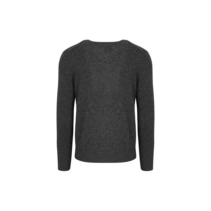 GANT Men's Extrafine Lambswool V-Neck Pullover, Dk Charcoal Melange