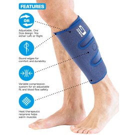 Neo G Calf Shin Brace Support for Pain Relief from Calf Injury, Shin Splints Treatment, Sprains, Running, Sports, Recovery - Adjustable Calf Compression Sleeve Men Women - Class 1 Medical Device