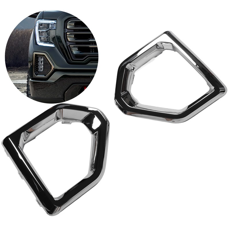 1 Pair Chrome Fog Lamp Bezels 84176753 Left Right Fog
