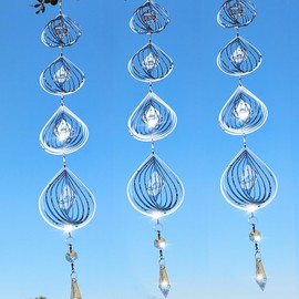 Bird Deterrents for Outside, 12 PCS Woodpecker Deterrent for House, 3D Reflectors Wind Spinners for Indoor Outdoor Garden Decor, Scare Birds Away from Patio Yard Farm