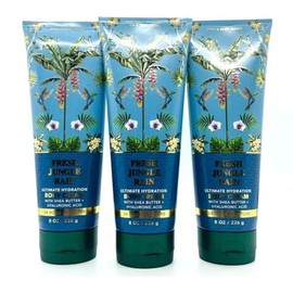 3 FRESH JUNGLE RAIN Ultimate Hydration bath & Body Cream 8 oz