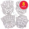 Baker Ross FN021 Aztec Colour-in Masks - Pack of 8,