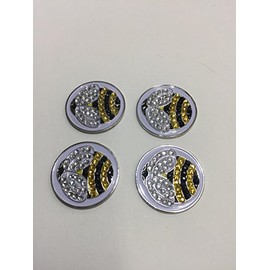 EverGolf Crystal Golf Ball Markers, Pack of 4, Bumble Bee