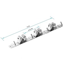 YYTONG Broom and Mop Holder, Wall Mounted Broom Holder, Stainless Steel Mop Holder, Self Adhesive Heavy Duty Hooks Storage Organizer for Laundry Room Garden Garage Closet Kitchen (3 Racks 4 Hooks)