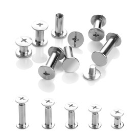 Book Screws 160 Pieces Chicago Screws Binding Screws Screw Posts Nail Rivet Chicago Button for Leather Book Paper Belt Menus DIY Crafts