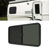 OUKANING 24"W X 20"H Black RV Window Teardrop Universal Horizontal