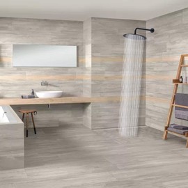 GGStudy 12 Inches Round Rain Shower head Large Stainless Steel High Pressure Shower Head,Ultra Thin Rainfall Bath Shower 1/2 Connection Oil Rubbed Bronze Black Shower Head